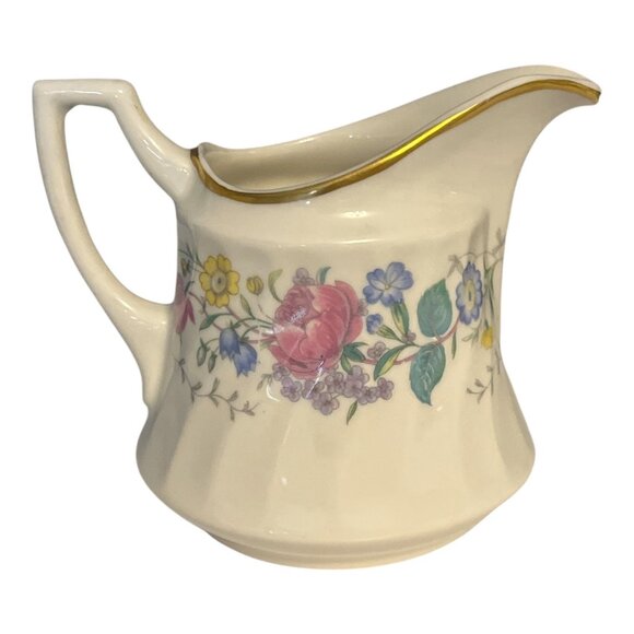 Syracuse China "Lilac Rose" Cream Pitcher – 4 x 5" – Floral Design – Made in USA - Picture 2 of 4